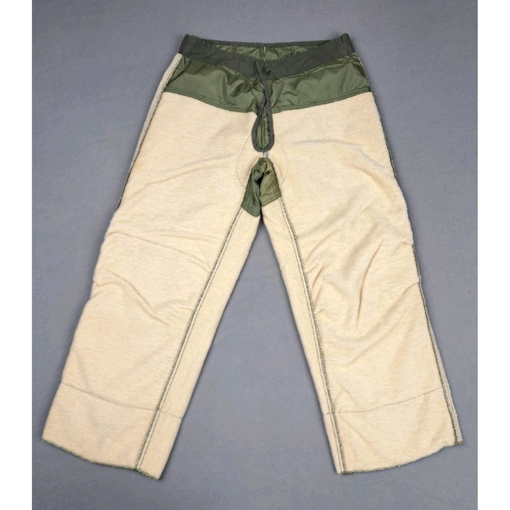 Vintage Military Pant Liner Mens Waist 28-32 Green Beige‎ Wool 29" Inseam M-1951